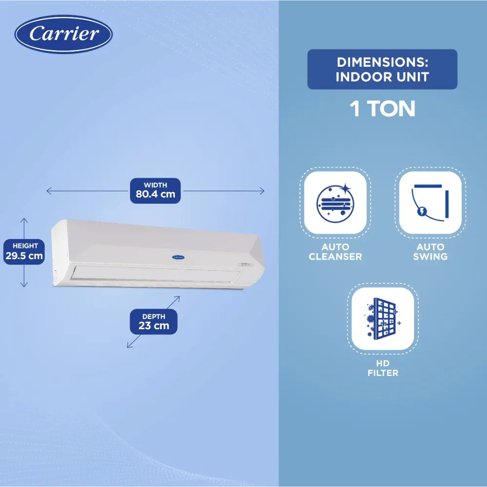 Carrier 3 Star 1 Ton AC