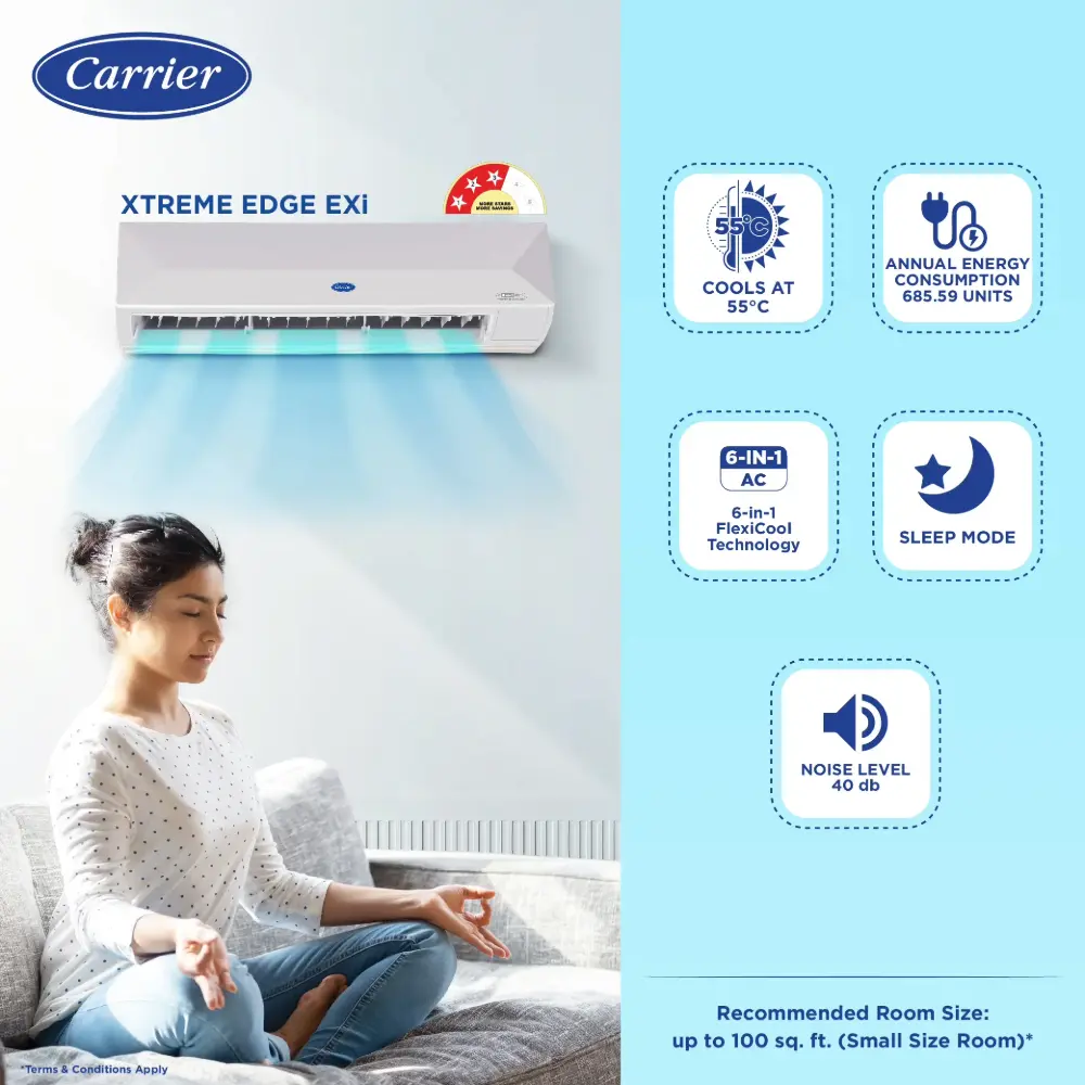 Carrier XTREME EDGE EXI 3 Star 2 Ton AC - Best Price