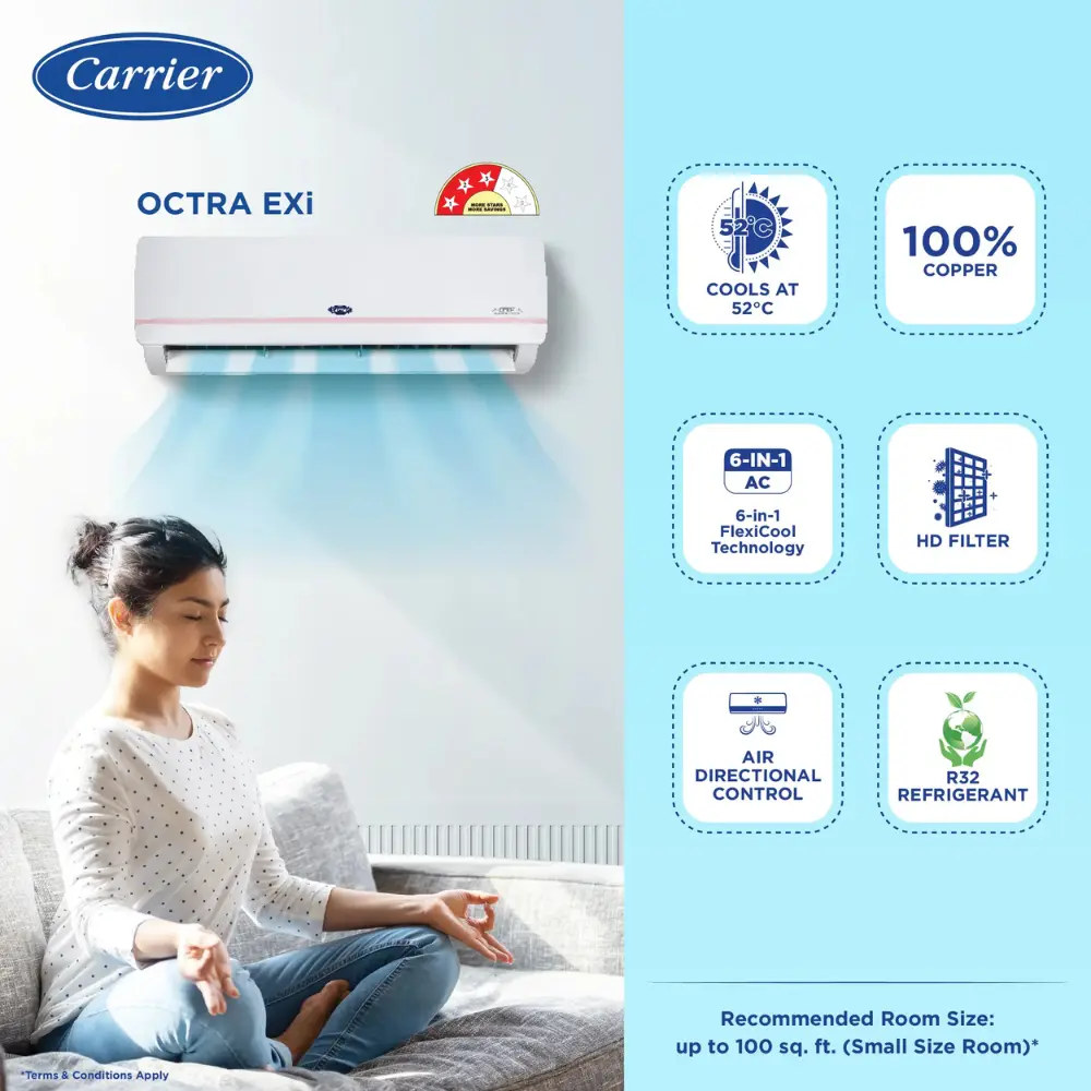 Carrier Octra Exi 3 Star Invertor AC