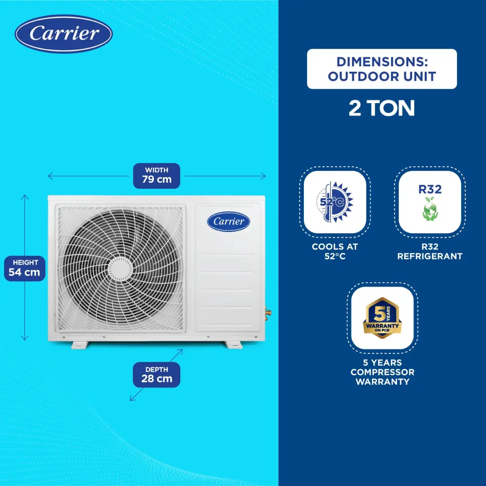 Carrier DURAWHITE Exi 3 Star Inverter AC